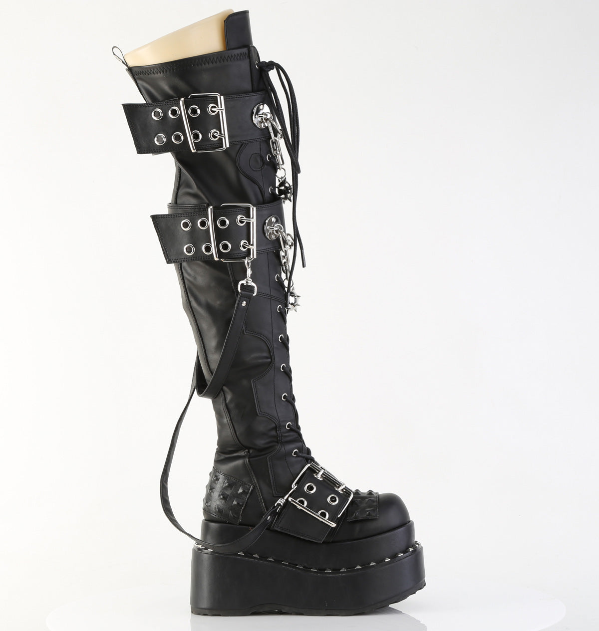 BEAR-316 4 1/2" Tiered PF STR Over-The-Knee Boot, Side Zip