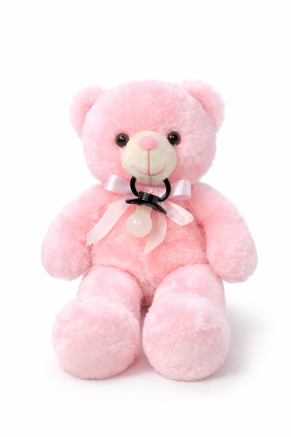 LED Light-Up Teddy Bear Plush Pink/Blue Glowing Stuffed Bear with Adult Pacifier