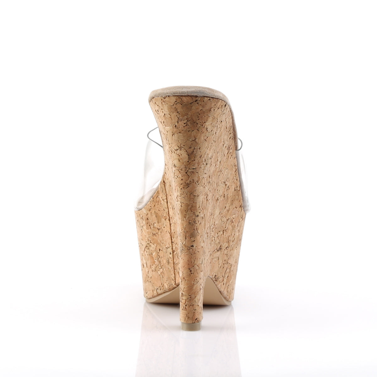 BEAU-601 6 1/2" Wedge 2 3/4" PF Cork Slide Sandal