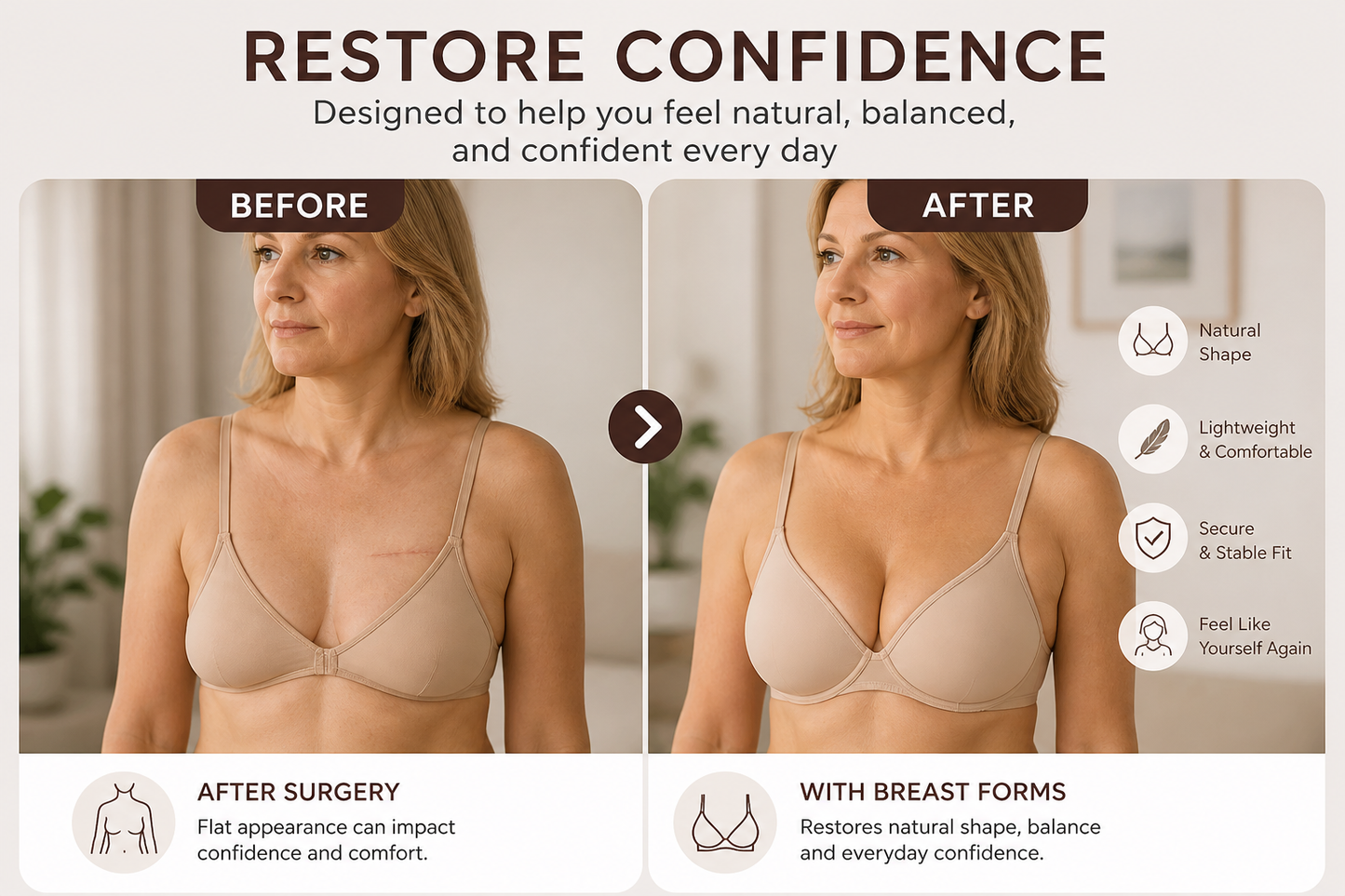 Envy Body Shop Classic Tear Drop Silicone Breast Forms