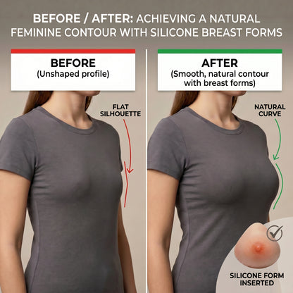 ENVY BODY SHOP Triangle Essential Premier Asymmetrical Swim Breast Forms,Concave for Swimwear & Mastectomy