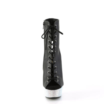 BEJEWELED-1016-6 *6" Heel, 1 3/4" PF Open Toe/Heel Lace-Up Ankle Boot wRS