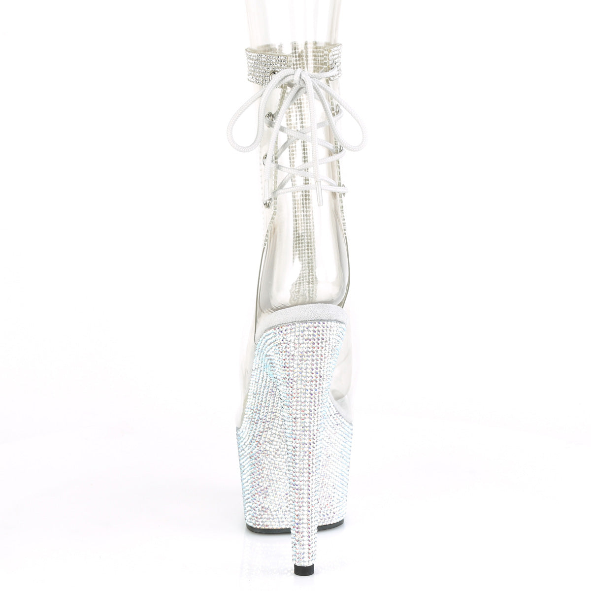 BEJEWELED-1018C-2RS *7" Heel, 2 3/4" PF Open Toe/Heel Ankle Boot w/RS
