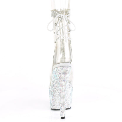 BEJEWELED-1018C-2RS *7" Heel, 2 3/4" PF Open Toe/Heel Ankle Boot w/RS