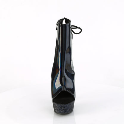 BEJEWELED-1018DM-6 *6" Heel, 1 3/4" PF Open Toe/Heel Ankle Boot w/RS, Side Zip