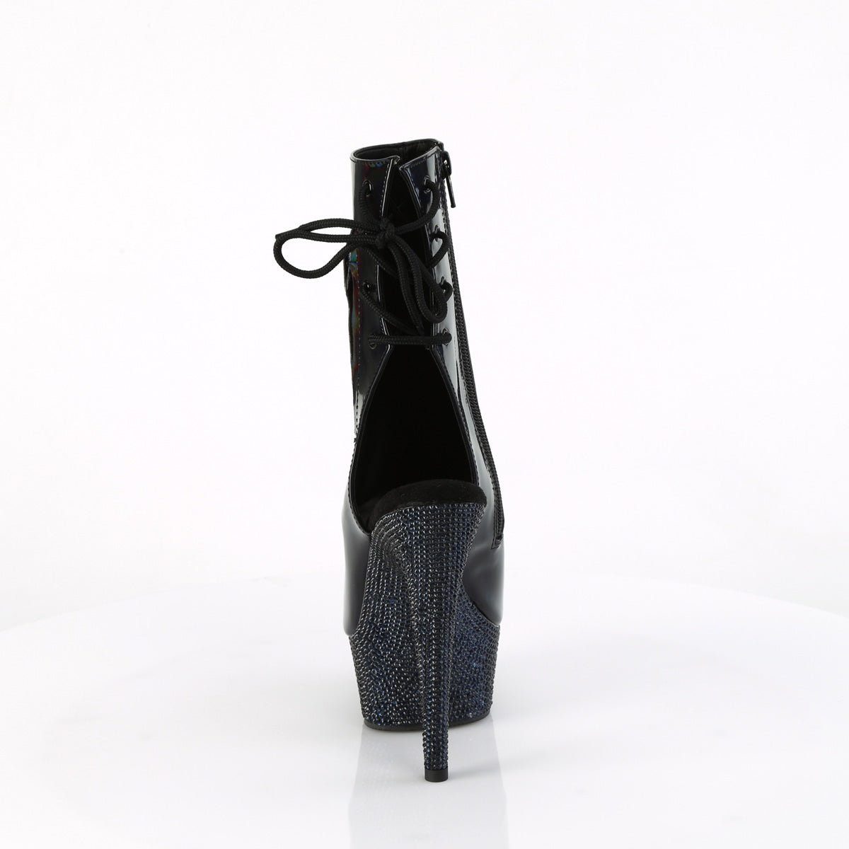 BEJEWELED-1018DM-6 *6" Heel, 1 3/4" PF Open Toe/Heel Ankle Boot w/RS, Side Zip