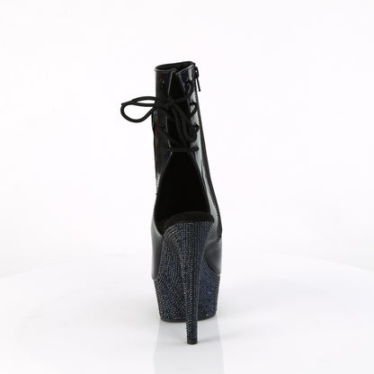 BEJEWELED-1018DM-6 *6" Heel, 1 3/4" PF Open Toe/Heel Ankle Boot w/RS, Side Zip