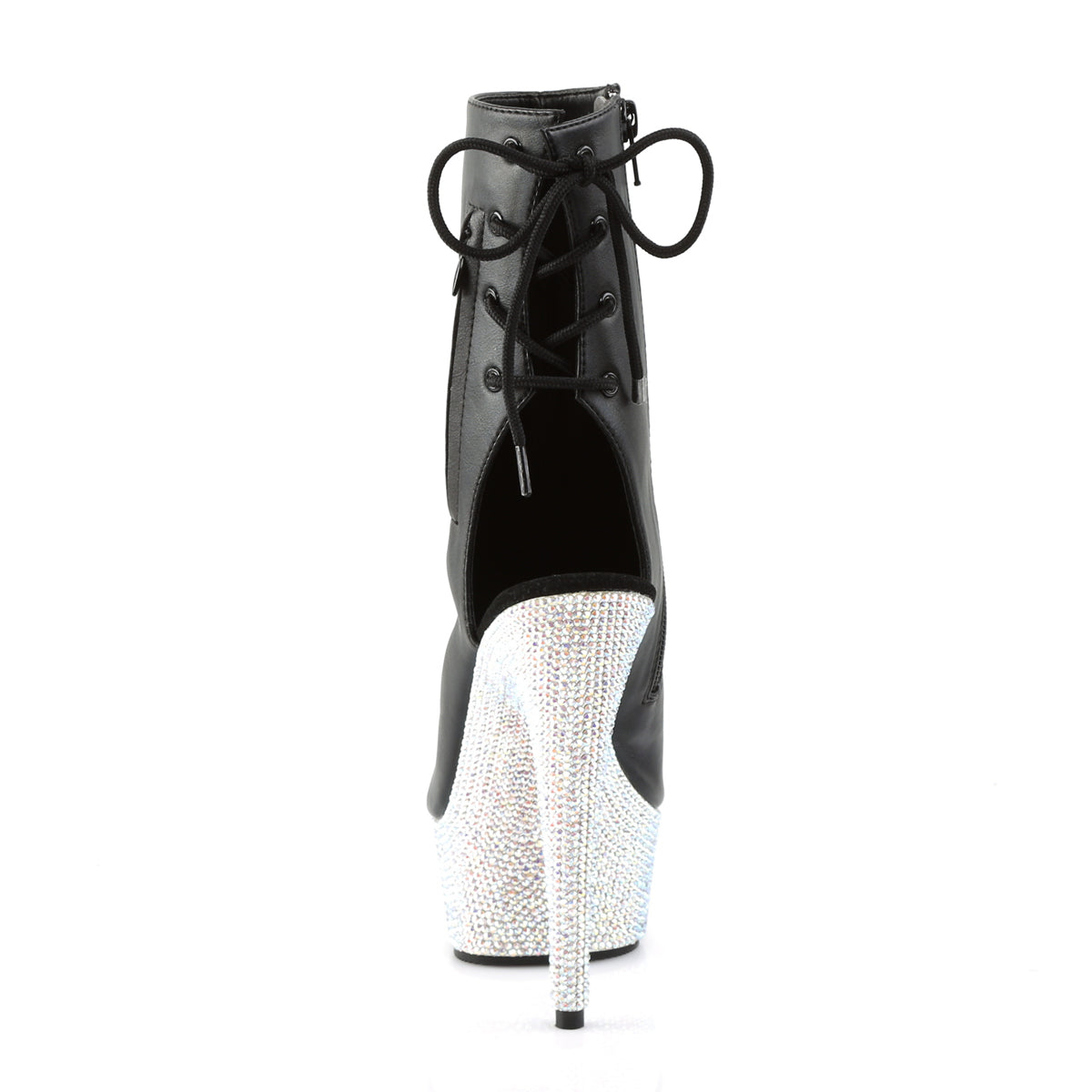 BEJEWELED-1018DM-6 *6" Heel, 1 3/4" PF Open Toe/Heel Ankle Boot w/RS, Side Zip