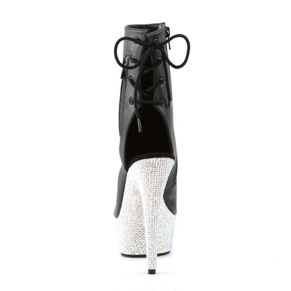 BEJEWELED-1018DM-6 *6" Heel, 1 3/4" PF Open Toe/Heel Ankle Boot w/RS, Side Zip