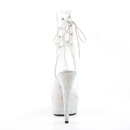 BEJEWELED-1018DM-6 *6" Heel, 1 3/4" PF Open Toe/Heel Ankle Boot w/RS, Side Zip