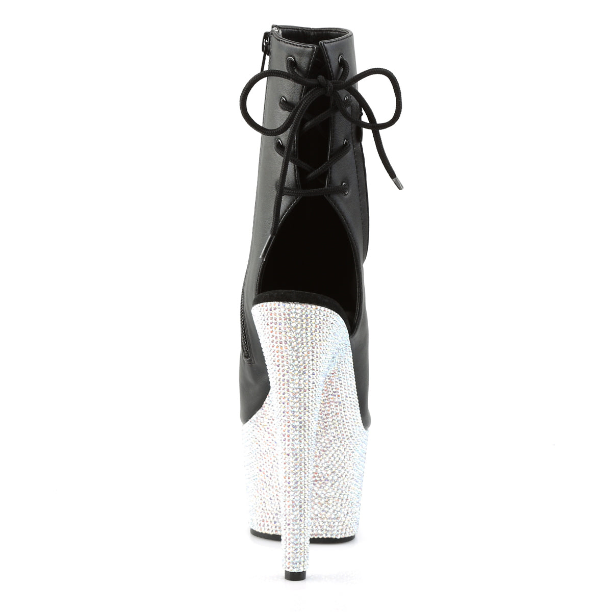 BEJEWELED-1018DM-7 *7" Heel, 2 3/4" PF Open Toe/Heel Ankle Boot w/RS, Side Zip