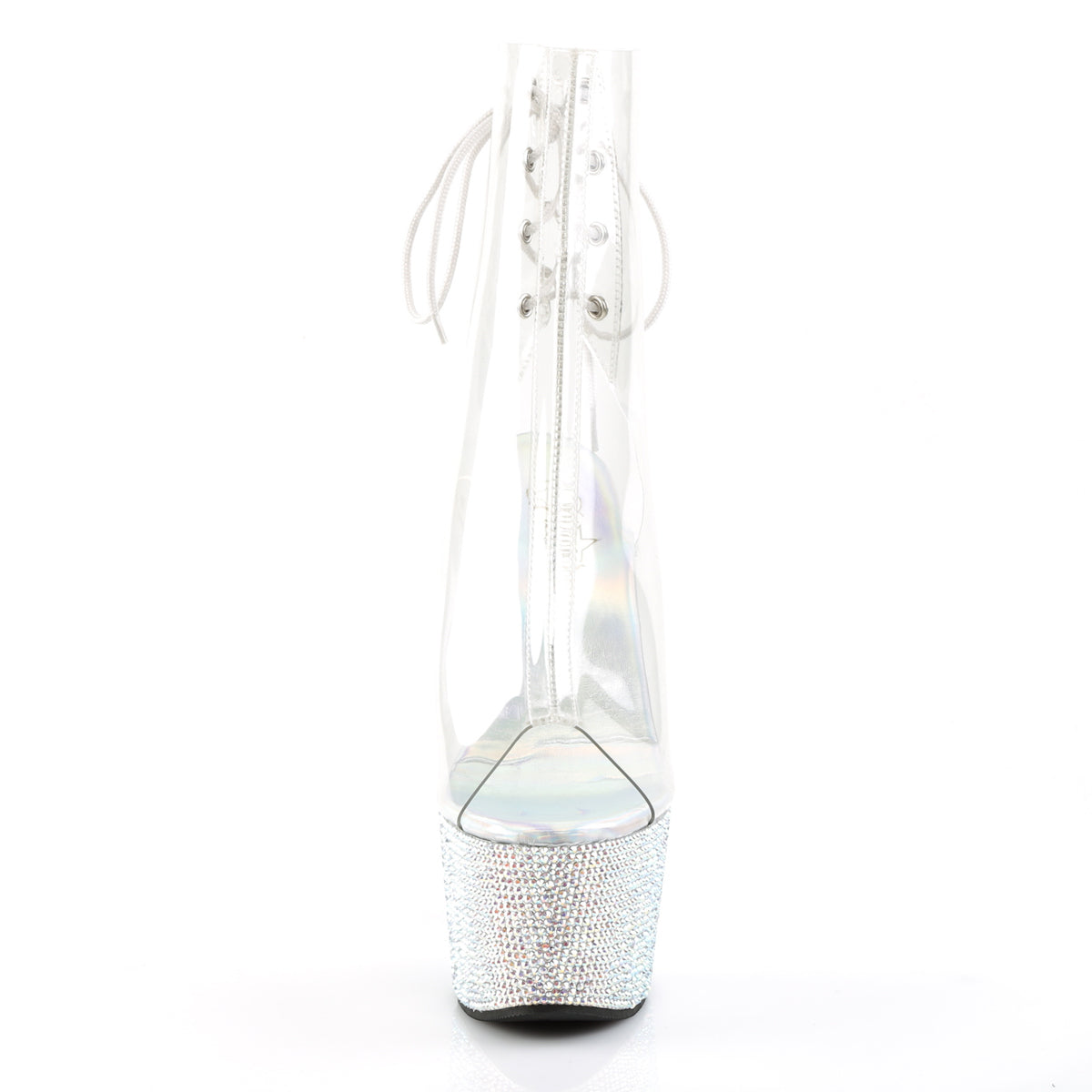 BEJEWELED-1018DM-7 *7" Heel, 2 3/4" PF Open Toe/Heel Ankle Boot w/RS, Side Zip
