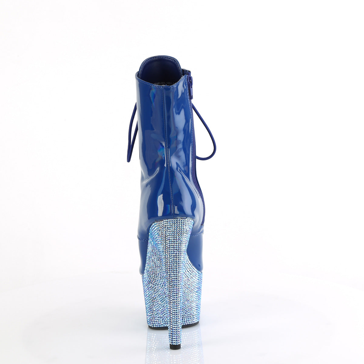 BEJEWELED-1021-7 *7" Heel, 2 3/4" PF Peep Toe Ankle Boot w/RS, Side Zip