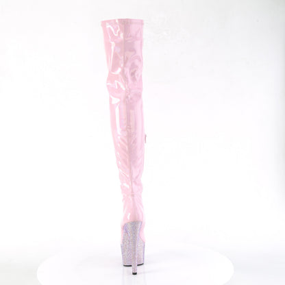 BEJEWELED-3000-7 *7" Heel, 2 3/4" PF Stretch Thigh Boot w/RS, Side Zip