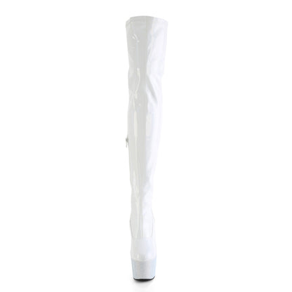 BEJEWELED-3000-7 *7" Heel, 2 3/4" PF Stretch Thigh Boot w/RS, Side Zip