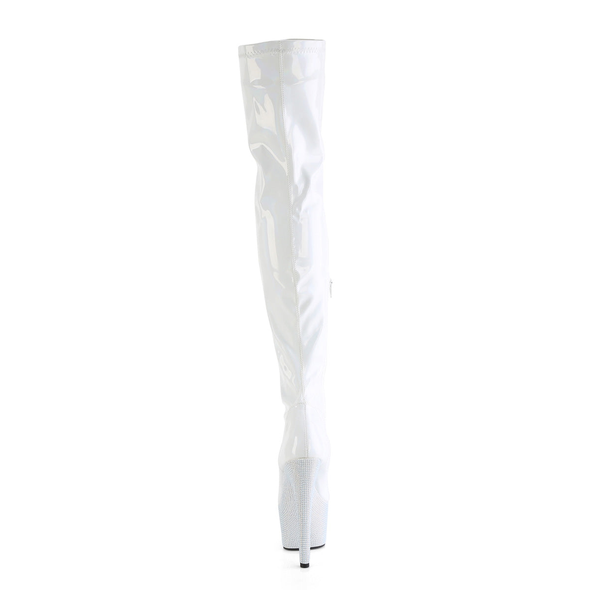 BEJEWELED-3000-7 *7" Heel, 2 3/4" PF Stretch Thigh Boot w/RS, Side Zip