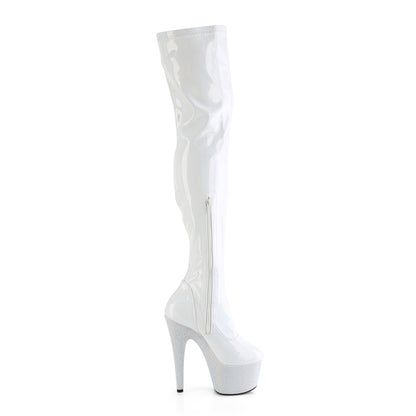 BEJEWELED-3000-7 *7" Heel, 2 3/4" PF Stretch Thigh Boot w/RS, Side Zip
