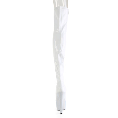 BEJEWELED-3011-7 7" Heel, 2 3/4" PF Peep Toe Thigh Boot w/RS, Side Zip