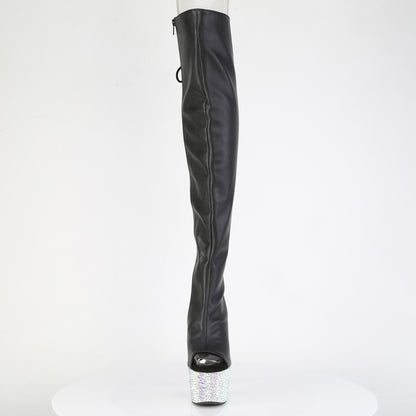 BEJEWELED-3019MS-7 7" Heel, 2 3/4" PF Open Toe/Back Over-The-Knee Boot w/RS