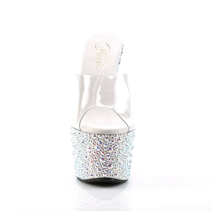 BEJEWELED-701MS 7" Heel, 2 3/4" PF Slide w/Multi Shaped Stones