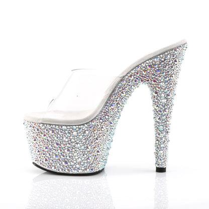 BEJEWELED-701MS 7" Heel, 2 3/4" PF Slide w/Multi Shaped Stones