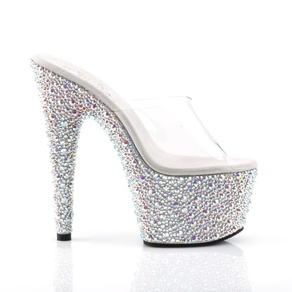 BEJEWELED-701MS 7" Heel, 2 3/4" PF Slide w/Multi Shaped Stones