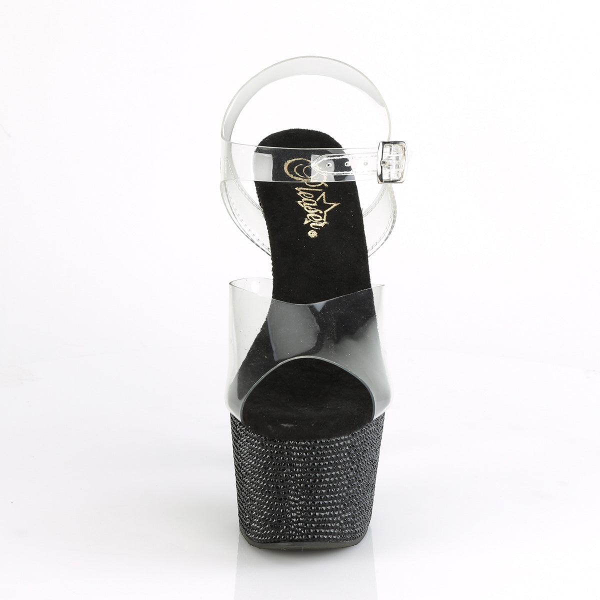 BEJEWELED-708DM 7" Heel, 2 3/4" PF Ankle Strap Sandal w/RS