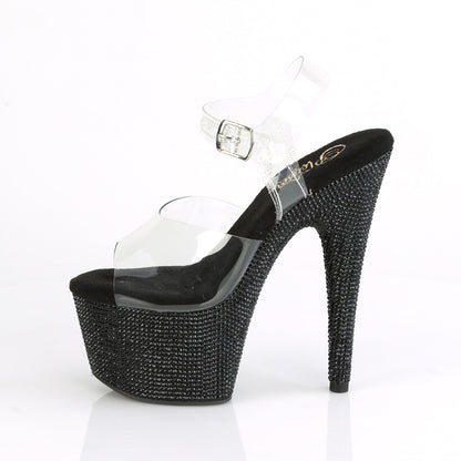 BEJEWELED-708DM 7" Heel, 2 3/4" PF Ankle Strap Sandal w/RS