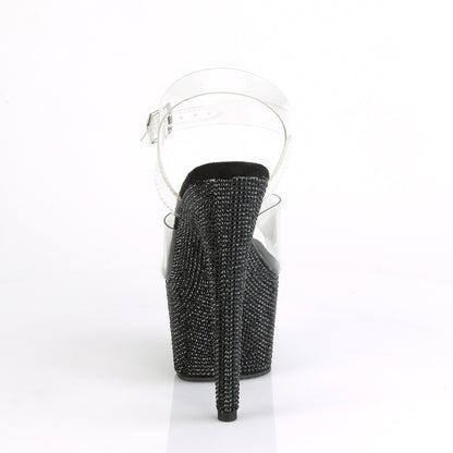 BEJEWELED-708DM 7" Heel, 2 3/4" PF Ankle Strap Sandal w/RS