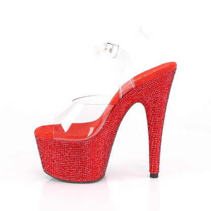 BEJEWELED-708DM 7" Heel, 2 3/4" PF Ankle Strap Sandal w/RS