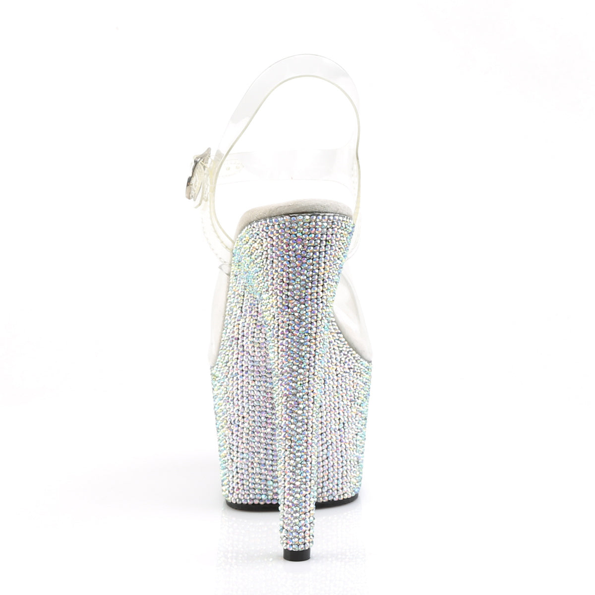 BEJEWELED-708DM 7" Heel, 2 3/4" PF Ankle Strap Sandal w/ RS