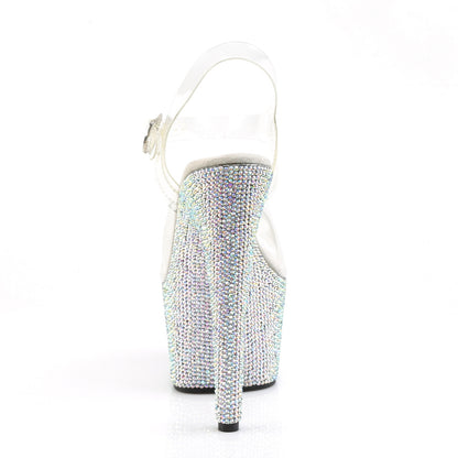 BEJEWELED-708DM 7" Heel, 2 3/4" PF Ankle Strap Sandal w/ RS
