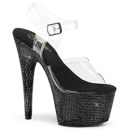 BEJEWELED-708DM 7" Heel, 2 3/4" PF Ankle Strap Sandal w/RS