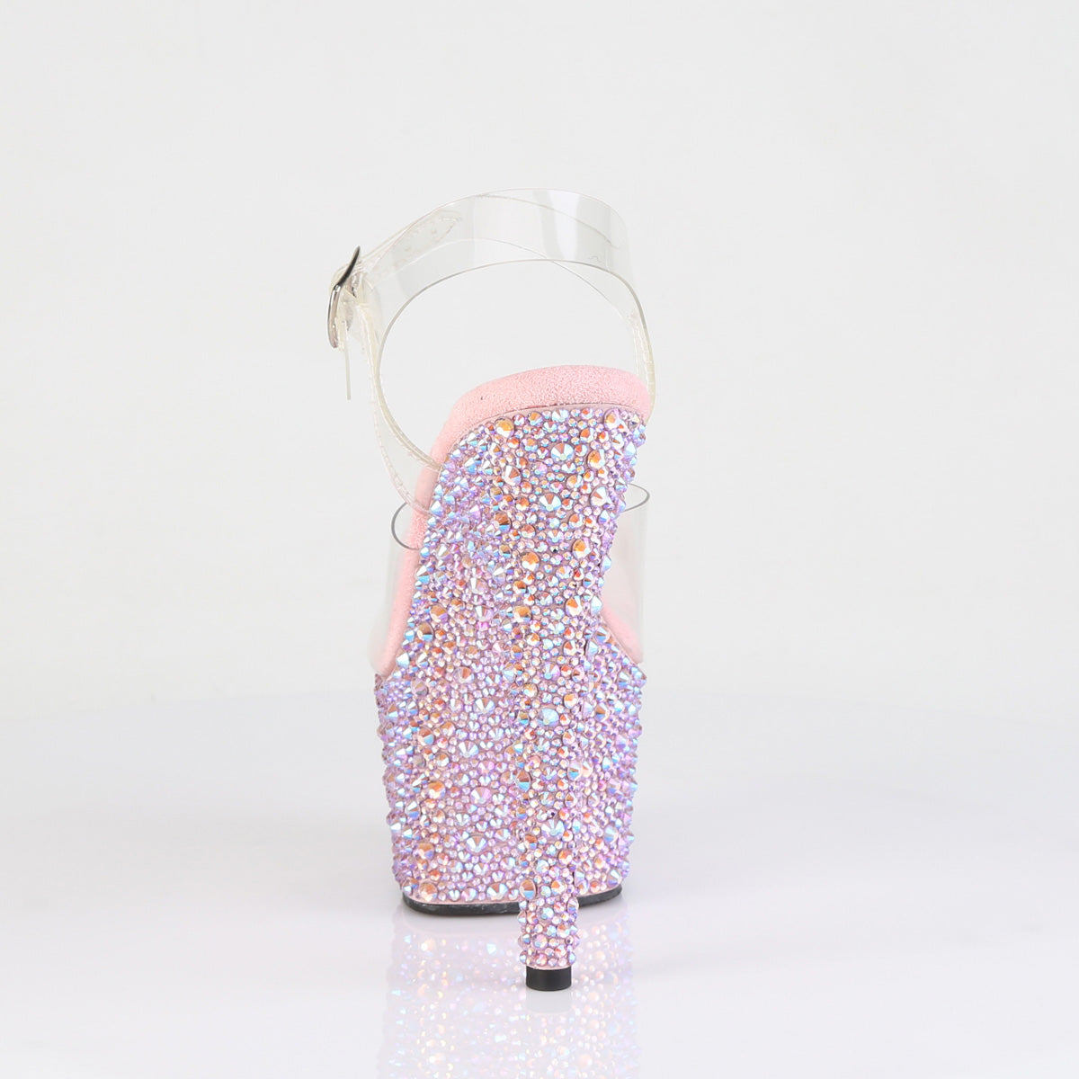BEJEWELED-708MS 7" Heel, 2 3/4" PF Ankle Strap Sandal w/Multi Sized RS