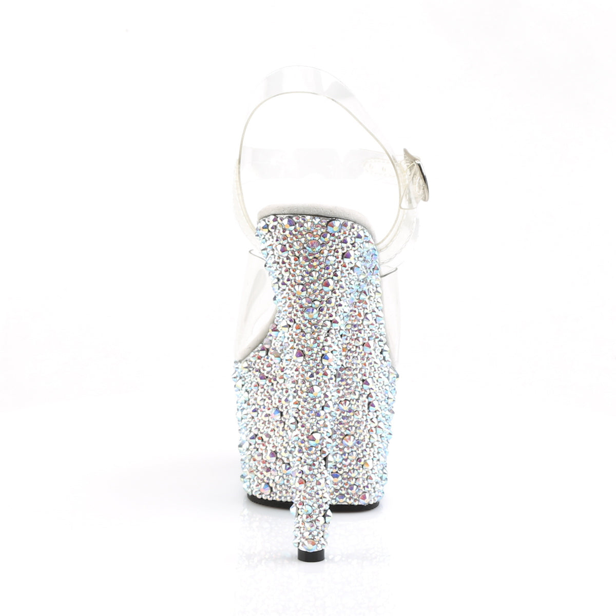 BEJEWELED-708MS 7" Heel, 2 3/4" PF Ankle Strap Sandal w/Multi Sized RS