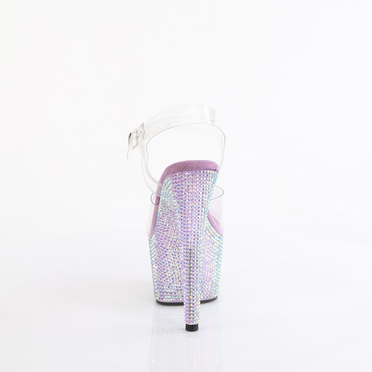 BEJEWELED-708RRS 7" Heel, 2 3/4" PF Ankle Strap Sandal w/ Resin RS