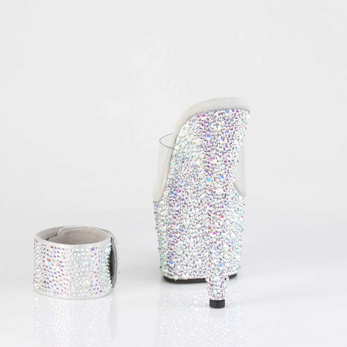 BEJEWELED-712MS 7" Heel, 2 3/4" PF RS Encrusted Slide w/Matching Cuff