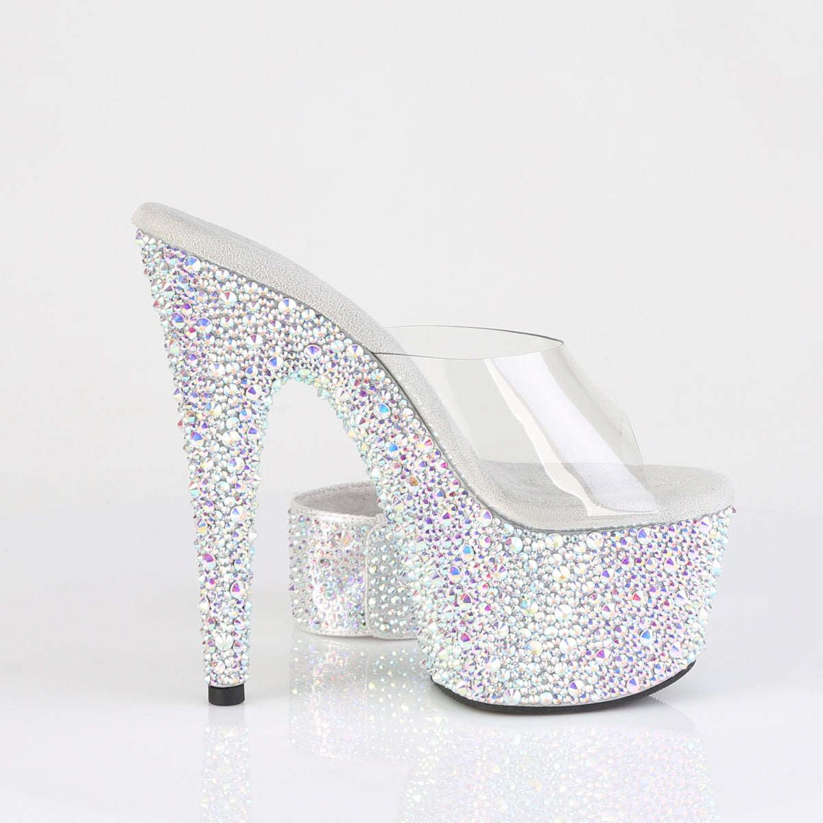 BEJEWELED-712MS 7" Heel, 2 3/4" PF RS Encrusted Slide w/Matching Cuff