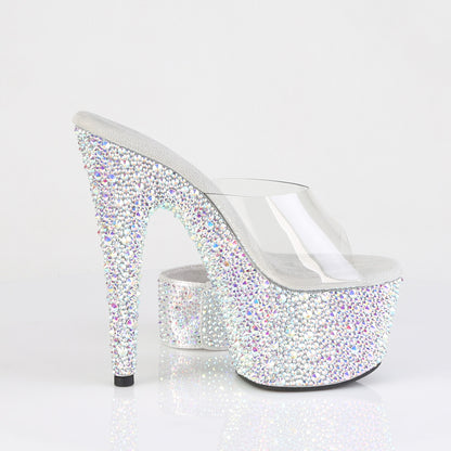 BEJEWELED-712MS 7" Heel, 2 3/4" PF RS Encrusted Slide w/Matching Cuff