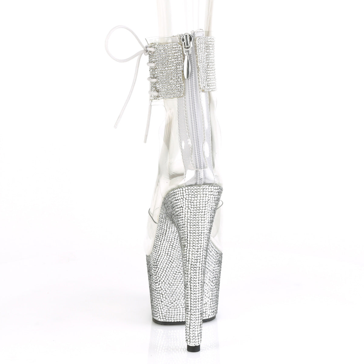 BEJEWELED-724RS 7" Heel, 2 3/4" PF Ankle Cuff Sandal w/RS, Back Zip