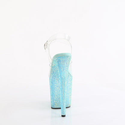 BEJEWELED-808RRS *8" Heel, 4" PF Ankle Strap Sandal w/ Resin RS