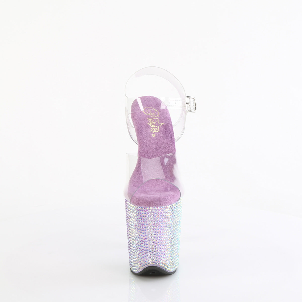 BEJEWELED-808RRS 8" Heel, 4" PF Ankle Strap Sandal w/ Resin RS