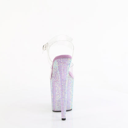BEJEWELED-808RRS 8" Heel, 4" PF Ankle Strap Sandal w/ Resin RS