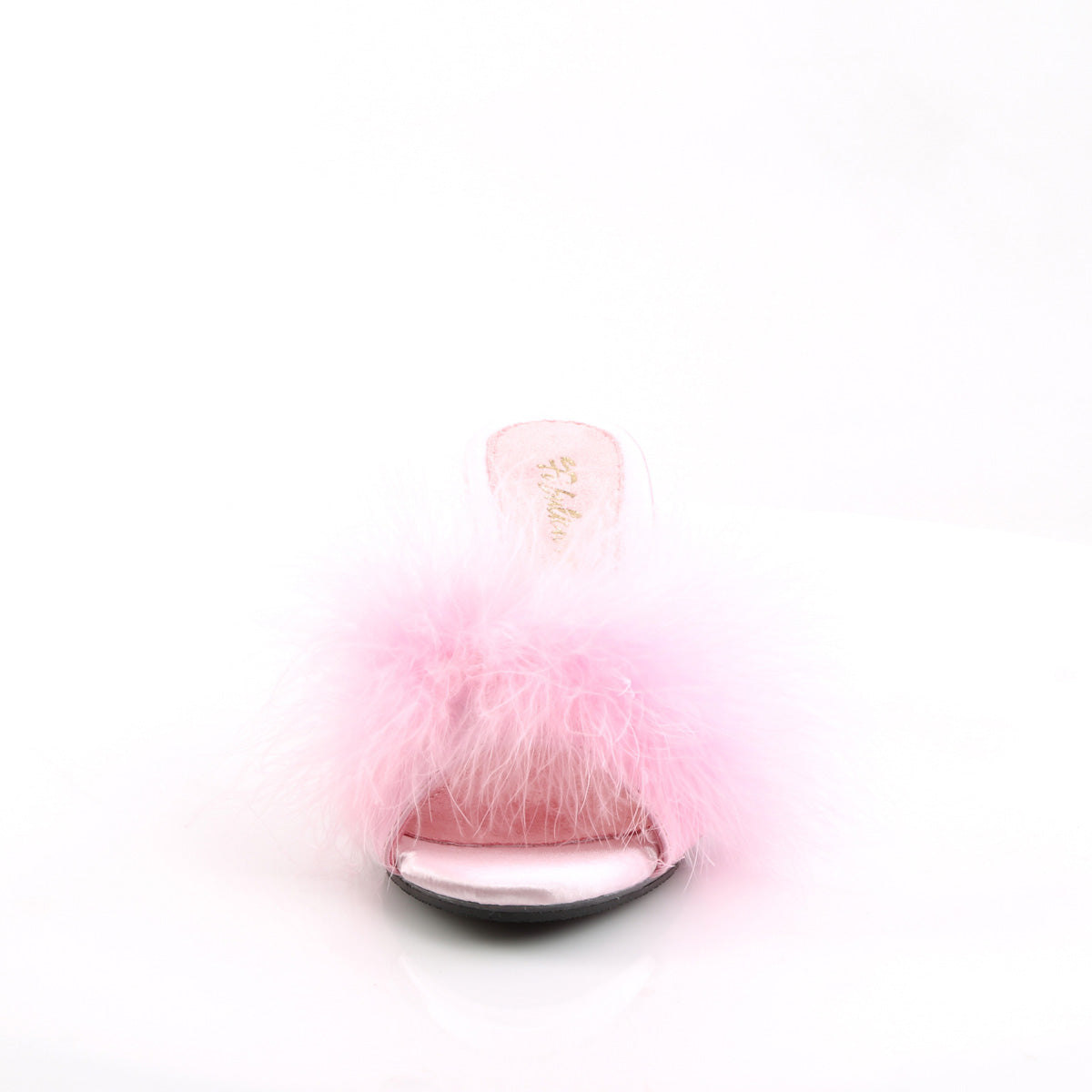 BELLE-301F 3" Heel, 1/8" Mini PF Marabou Fur Slide