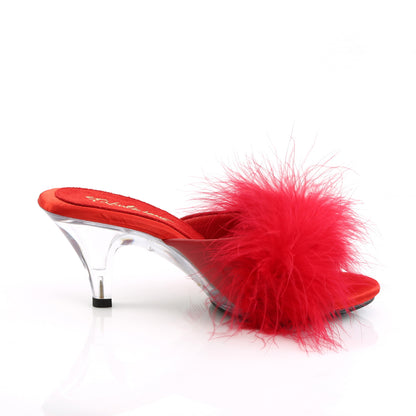 BELLE-301F 3" Heel, 1/8" Mini PF Marabou Fur Slide