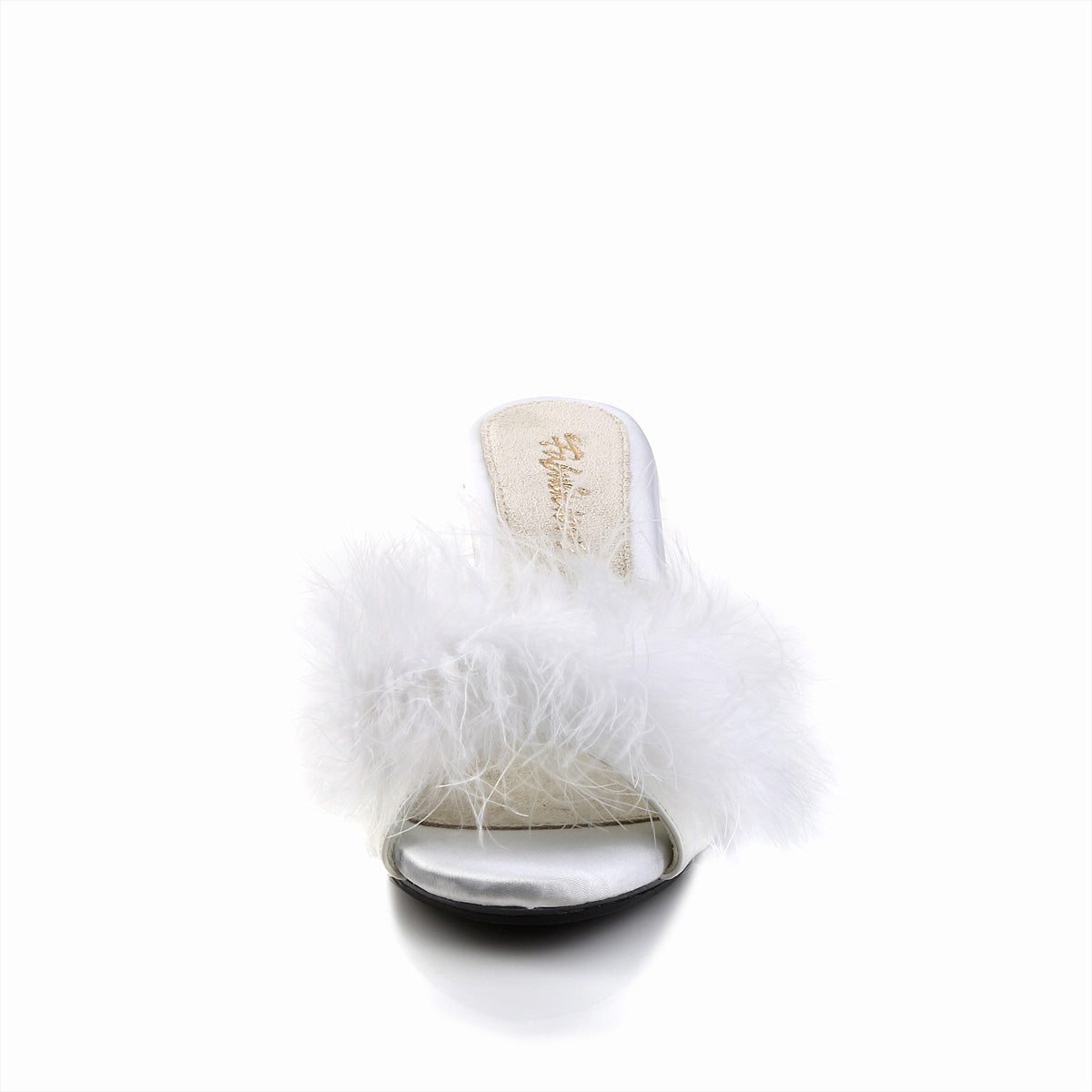 BELLE-301F 3" Heel, 1/8" Mini PF Marabou Fur Slide