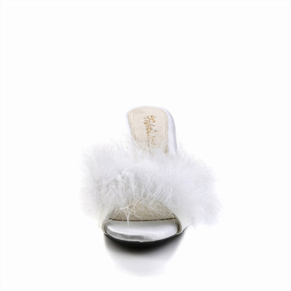 BELLE-301F 3" Heel, 1/8" Mini PF Marabou Fur Slide