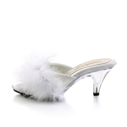 BELLE-301F 3" Heel, 1/8" Mini PF Marabou Fur Slide