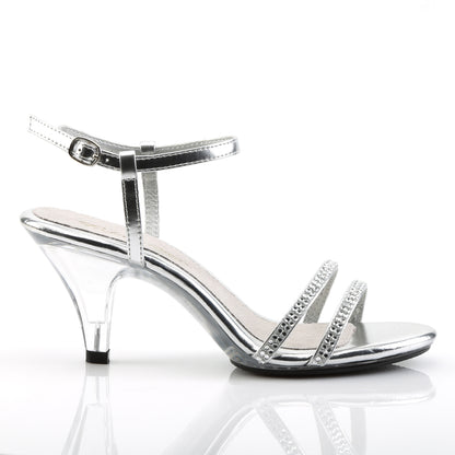 BELLE-316 3" Stiletto Heel Ankle Strap Mini-PF Sandal W/RS