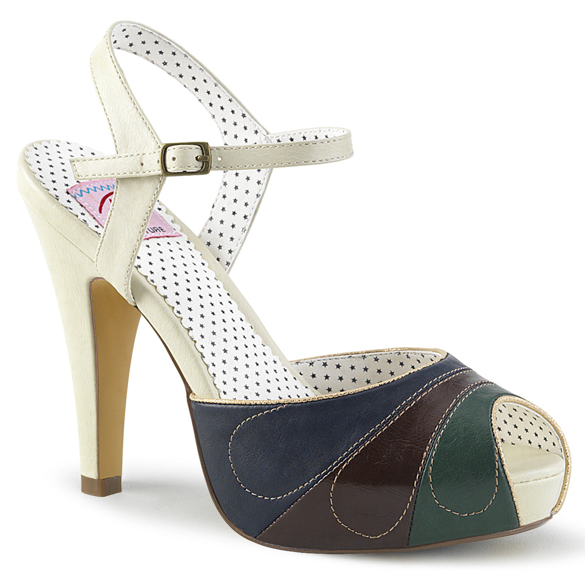 BETTIE-27 *4 1/2" Heel, 1" Hidden PF Ankle Strap Sandal